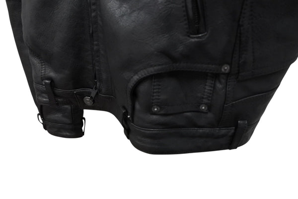BALENCIAGA バレンシアガ グレイニーソフトバッファロースキン レザージャケット 768749 ブラック 牛革 コットン キュプラ サイズ2 極美品 中古 65809