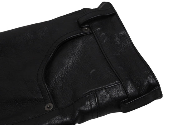 BALENCIAGA バレンシアガ グレイニーソフトバッファロースキン レザージャケット 768749 ブラック 牛革 コットン キュプラ サイズ2 極美品 中古 65809