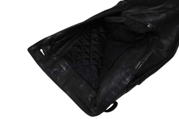 BALENCIAGA バレンシアガ グレイニーソフトバッファロースキン レザージャケット 768749 ブラック 牛革 コットン キュプラ サイズ2 極美品 中古 65809
