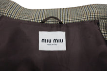 Load image into Gallery viewer, 新品同様品 MIUMIU ミュウミュウ チェック柄 ジャケット ML943 S232 13JM サイズ38 ウール マルチカラー ベージュ 中古 4b007923