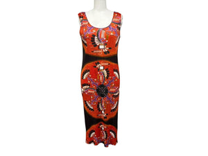 極美品 PLEATS PLEASE ISSEY MIYAKE プリーツプリーズ イッセイミヤケ ワンピース PP21-JH523 オレンジ サイズ3 中古 4b010917