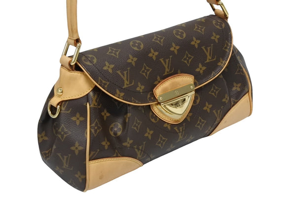 LOUIS VUITTON ルイヴィトン ビバリーMM ワンショルダーバッグ M40121 モノグラム ゴールド金具 美品 中古 4b011372
