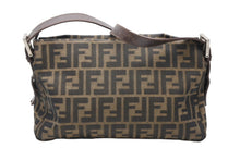 Load image into Gallery viewer, FENDI フェンディ ズッカ柄 ワンショルダーバッグ イタリア製 キャンバス レザー ブラウン シルバー金具 美品 中古 4b011245