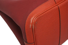 Load image into Gallery viewer, HERMES エルメス GARDEN PARTY ガーデンパーティ PM トートバッグ トワル ネゴンダ ルージュグレナ シルバー金具 A刻印 美品 中古 4b011139