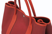 Load image into Gallery viewer, HERMES エルメス GARDEN PARTY ガーデンパーティ PM トートバッグ トワル ネゴンダ ルージュグレナ シルバー金具 A刻印 美品 中古 4b011139