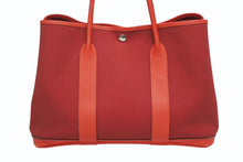 Load image into Gallery viewer, HERMES エルメス GARDEN PARTY ガーデンパーティ PM トートバッグ トワル ネゴンダ ルージュグレナ シルバー金具 A刻印 美品 中古 4b011139
