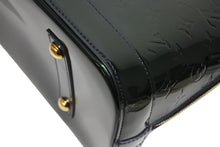 Load image into Gallery viewer, 新品同様 LOUIS VUITTON ルイヴィトン アルマGM ハンドバッグ M91612 モノグラム ヴェルニ ブルーニュイ ゴールド金具 中古 4b011391