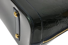 Load image into Gallery viewer, 新品同様 LOUIS VUITTON ルイヴィトン アルマGM ハンドバッグ M91612 モノグラム ヴェルニ ブルーニュイ ゴールド金具 中古 4b011391