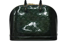 Load image into Gallery viewer, 新品同様 LOUIS VUITTON ルイヴィトン アルマGM ハンドバッグ M91612 モノグラム ヴェルニ ブルーニュイ ゴールド金具 中古 4b011391