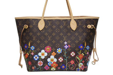 Load image into Gallery viewer, 新品未使用 LOUIS VUITTON ルイヴィトン モノグラム LV × TM ネヴァーフルMM トートバッグ M13271 村上隆 ブラウン ゴールド金具 中古 4b011456