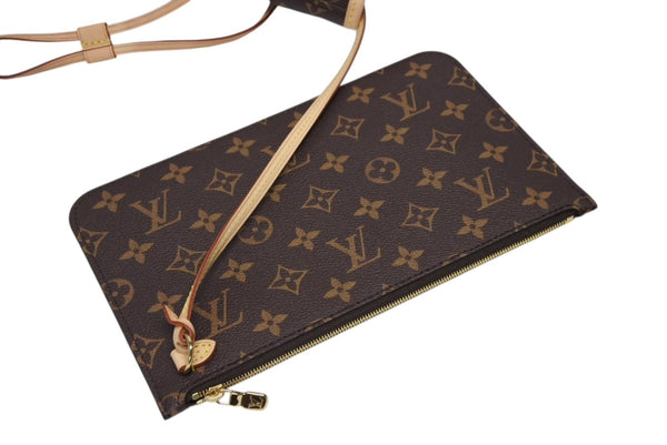 新品未使用 LOUIS VUITTON ルイヴィトン モノグラム LV × TM ネヴァーフルMM トートバッグ M13271 村上隆 ブラウン ゴールド金具 中古 4b011456