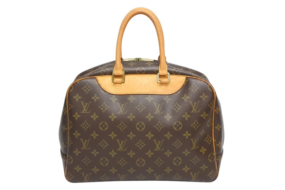 LOUIS VUITTON ルイヴィトン モノグラム ドーヴィル ハンドバッグ M47270 ブラウン ロゴ 鞄 良品 中古 4b011562