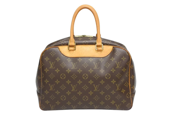 LOUIS VUITTON ルイヴィトン モノグラム ドーヴィル ハンドバッグ M47270 ブラウン ロゴ 鞄 良品 中古 4b011562