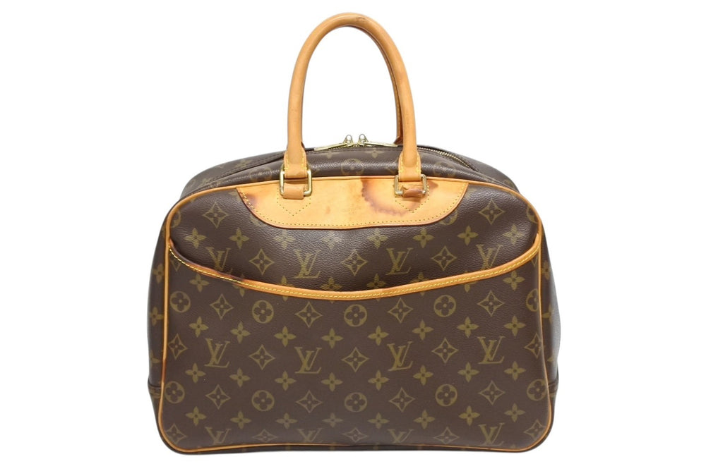 LOUIS VUITTON ルイヴィトン モノグラム ドーヴィル ハンドバッグ M47270 ブラウン ロゴ 鞄 良品 中古 4b011562