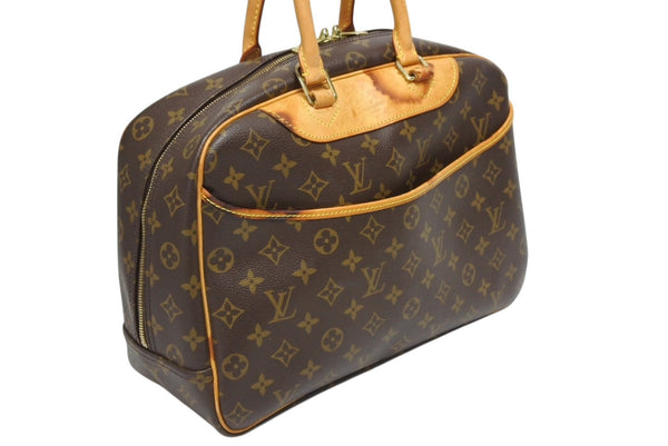 LOUIS VUITTON ルイヴィトン モノグラム ドーヴィル ハンドバッグ M47270 ブラウン ロゴ 鞄 良品 中古 4b011562