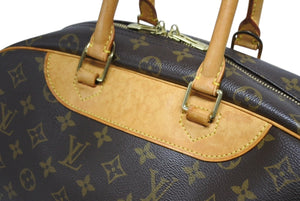 LOUIS VUITTON ルイヴィトン モノグラム ドーヴィル ハンドバッグ M47270 ブラウン ロゴ 鞄 良品 中古 4b011562