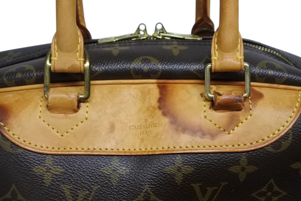 LOUIS VUITTON ルイヴィトン モノグラム ドーヴィル ハンドバッグ M47270 ブラウン ロゴ 鞄 良品 中古 4b011562