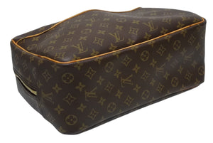 LOUIS VUITTON ルイヴィトン モノグラム ドーヴィル ハンドバッグ M47270 ブラウン ロゴ 鞄 良品 中古 4b011562