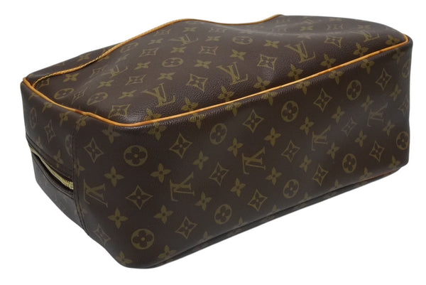LOUIS VUITTON ルイヴィトン モノグラム ドーヴィル ハンドバッグ M47270 ブラウン ロゴ 鞄 良品 中古 4b011562