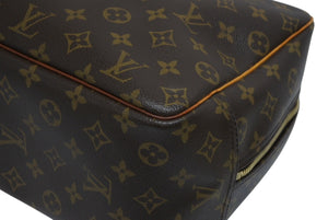 LOUIS VUITTON ルイヴィトン モノグラム ドーヴィル ハンドバッグ M47270 ブラウン ロゴ 鞄 良品 中古 4b011562