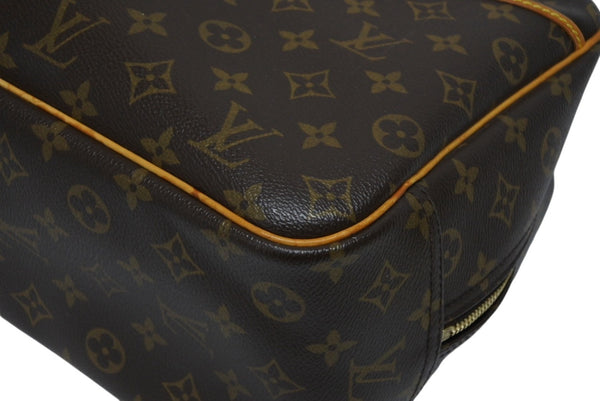 LOUIS VUITTON ルイヴィトン モノグラム ドーヴィル ハンドバッグ M47270 ブラウン ロゴ 鞄 良品 中古 4b011562