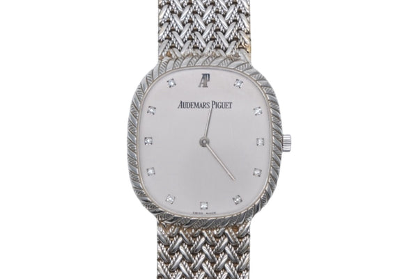 極美品 AUDEMARS PIGUET オーデマピゲ コブラ 腕時計 重量約78.5g 14647BC K18WG 12P 手巻き 中古 4b011427