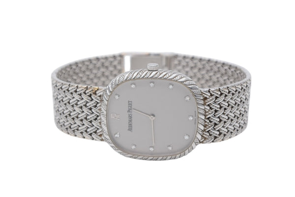 極美品 AUDEMARS PIGUET オーデマピゲ コブラ 腕時計 重量約78.5g 14647BC K18WG 12P 手巻き 中古 4b011427