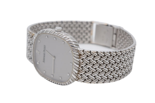 極美品 AUDEMARS PIGUET オーデマピゲ コブラ 腕時計 重量約78.5g 14647BC K18WG 12P 手巻き 中古 4b011427