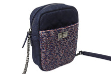 Load image into Gallery viewer, 極美品 CHANEL シャネル ショルダーバッグ 2.55 ブルー レッド デニム ツイード レザー 22番台 ブラック金具 中古 4b001143