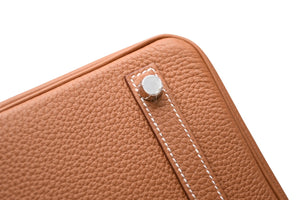 新品未使用 HERMES エルメス バーキン25 ハンドバッグ K刻印 トゴ ゴールド シルバー金具 中古 4b012213
