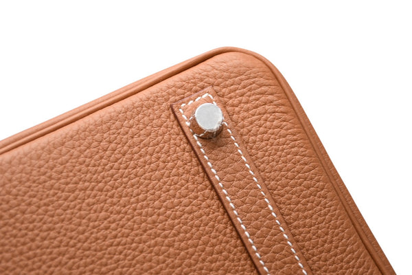 新品未使用 HERMES エルメス バーキン25 ハンドバッグ K刻印 トゴ ゴールド シルバー金具 中古 4b012213