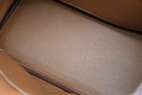 新品未使用 HERMES エルメス バーキン25 ハンドバッグ K刻印 トゴ ゴールド シルバー金具 中古 4b012213