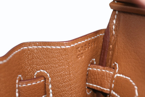 新品未使用 HERMES エルメス バーキン25 ハンドバッグ K刻印 トゴ ゴールド シルバー金具 中古 4b012213