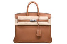 Load image into Gallery viewer, 新品未使用 HERMES エルメス バーキン25 ハンドバッグ K刻印 トゴ ゴールド シルバー金具 中古 4b012213