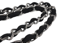 Load image into Gallery viewer, CHANEL シャネル チェーンハンドバッグ 9番台 ココマーク キルティング ブラック コットンジャージー シルバー金具 美品 中古 4b012447