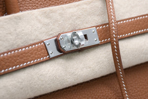 新品未使用 HERMES エルメス バーキン25 ハンドバッグ K刻印 トゴ ゴールド シルバー金具 中古 4b012213