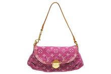 Load image into Gallery viewer, 極美品 LOUIS VUITTON ルイヴィトン ミニプリーティ ワンショルダーバッグ M95216 モノグラム デニム ピンク 中古 4b011188