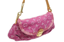 Load image into Gallery viewer, 極美品 LOUIS VUITTON ルイヴィトン ミニプリーティ ワンショルダーバッグ M95216 モノグラム デニム ピンク 中古 4b011188