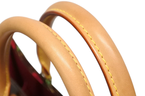 極美品 LOUIS VUITTON ルイ ヴィトン トートバッグ 村上隆 M95010 サックプラ モノグラムチェリー PVC 2005年 ブラウン 中古 4b011358