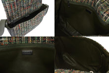 Load image into Gallery viewer, 極美品 CHANEL シャネル ショルダーバッグ 23番台 ココマーク ツイード ビーズ スパンコール キューバ クルーズコレクション カーキ 中古 4b011457
