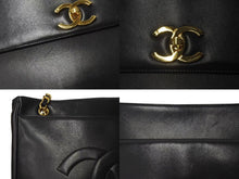 Load image into Gallery viewer, CHANEL シャネル ココマーク チェーントートバッグ ショルダーバッグ 3番台 ラムスキン ブラック ゴールド金具 美品 中古 4b001146