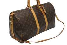 Load image into Gallery viewer, LOUIS VUITTON ルイヴィトン キーポル バンドリエール45 ボストンバッグ M41418 モノグラム ブラウン ゴールド金具 美品 中古 4b011898