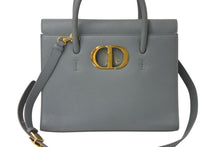 画像をギャラリービューアに読み込む, Christian Dior クリスチャンディオール ST HONORE サントノレ 30 モンテーニュ ミディアム 2WAYトートバッグ グレー 美品 中古 4b001149