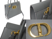 画像をギャラリービューアに読み込む, Christian Dior クリスチャンディオール ST HONORE サントノレ 30 モンテーニュ ミディアム 2WAYトートバッグ グレー 美品 中古 4b001149