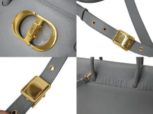 画像をギャラリービューアに読み込む, Christian Dior クリスチャンディオール ST HONORE サントノレ 30 モンテーニュ ミディアム 2WAYトートバッグ グレー 美品 中古 4b001149