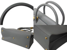 画像をギャラリービューアに読み込む, Christian Dior クリスチャンディオール ST HONORE サントノレ 30 モンテーニュ ミディアム 2WAYトートバッグ グレー 美品 中古 4b001149