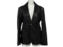 Load image into Gallery viewer, 極美品 CHROME HEARTS クロムハーツ テーラード レザー ジャケット クロスボール ボタン ラムレザー ブラック 黒 サイズ S 中古 4b011506