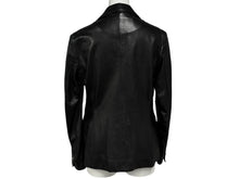 Load image into Gallery viewer, 極美品 CHROME HEARTS クロムハーツ テーラード レザー ジャケット クロスボール ボタン ラムレザー ブラック 黒 サイズ S 中古 4b011506