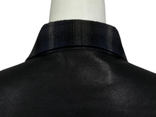 Load image into Gallery viewer, CHROME HEARTS クロムハーツ レザー切り替え 長袖ネルシャツ サイズSM フレアニー クロスボールボタン チェック柄 美品 中古 4b011447