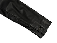 Load image into Gallery viewer, 極美品 CHROME HEARTS クロムハーツ テーラード レザー ジャケット クロスボール ボタン ラムレザー ブラック 黒 サイズ S 中古 4b011506